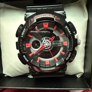NWT Invicta Activa Black and Red Men's Sport Watch